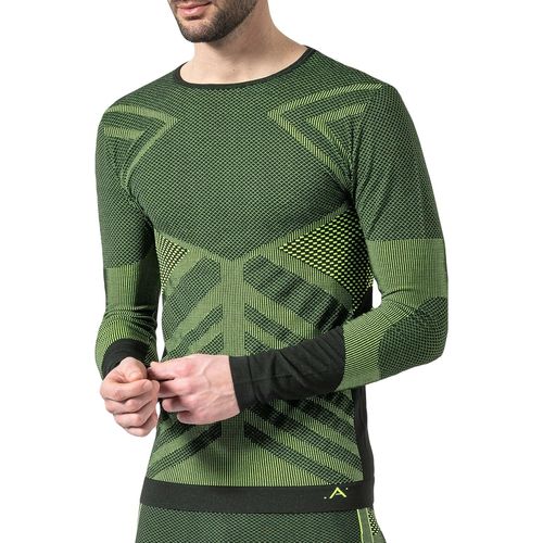 Jfkjg-T Shirt Homme Thermique Manches Lounges Energy - Sous Vetement Homme Thermique Élastiques, Haut Thermique Homme Respirants, Tshirt Homme Sans Couture - Made In Italy