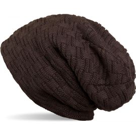 Jfkjg-Bonnet Beanie Chaud En Maille Fine Avec Motif Tressé Et Doublure Laine Polaire Toute Douce, Unisexe 04024058