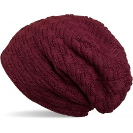 Jfkjg-Bonnet Beanie Chaud En Maille Fine Avec Motif Tressé Et Doublure Laine Polaire Toute Douce, Unisexe 04024058
