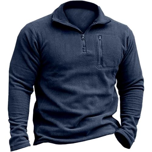 Jfkjg-Pull En Polaire À Fermeture Éclair Pour Homme - Manches Longues - Veste Polaire Douce Et Chaude