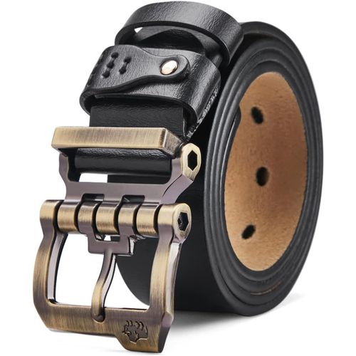 Cauc-Hommes Ceinture En Cuir Ceinture En Alliage Décontractée Ceintures Ceinture En Jean38 Mm De Large, Avec Boîte Cadeau