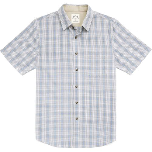 Jfkjg-® Chemise Homme Manches Courtes Carreaux Manche Courte Décontractée En Coton Avec Poche Western Regular Fit