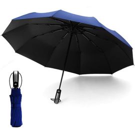 Jfkjg-Parapluie Résistant Au Vent Pour Femmes Et Hommes Parapluie De Voyage Automatique Compact Et Pliable Avec Revêtement Uv Et Poignée Ergonomique Portable