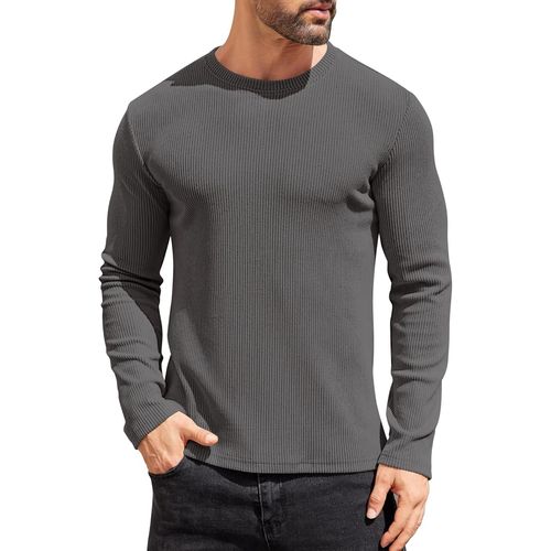 Jfkjg-Pull À Col Rond Pour Homme - Coupe Ajustée - Léger - Manches Longues - Décontracté - Pull En Tricot