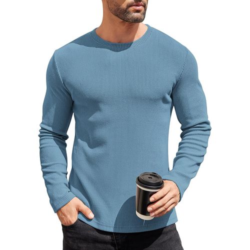 Jfkjg-Pull À Col Rond Pour Homme - Coupe Ajustée - Léger - Manches Longues - Décontracté - Pull En Tricot