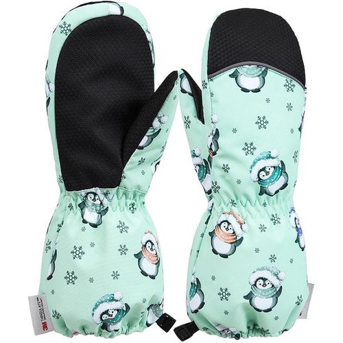 Jfkjg-Gant Ski Enfant Garçon Et Fille, Gants Hiver Imperméable Et Respirant, Gant Thermique, Gant De Ski Neige Polaire Chaud Doublure, Moufles Enfant Laine Antidérapant Épaissis En Tissu
