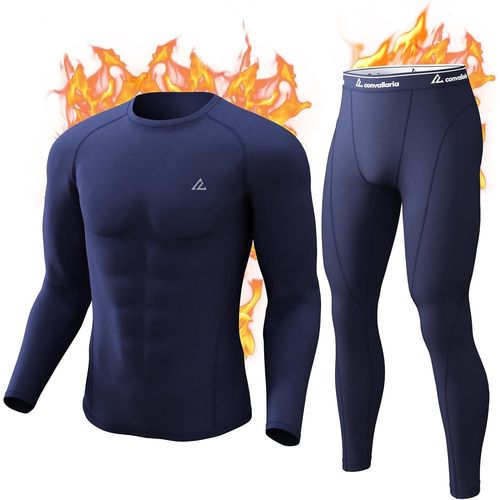 Jfkjg-Sous-Vêtements Thermiques Pour Hommes, Sous-Vêtements Fonctionnels Thermoactifs Respirants, Sous-Vêtements De Ski En Polaire Intérieure, Ensemble De Sous-Vêtements Thermiques Doux