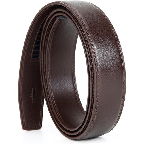 Men's Belt Automatic Ratchet Belt For Men Leather Belt 3.5cm Wide No Buckle.[E519]
