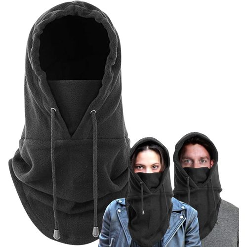 Qxer-Cagoule Polaire Hiver Multifonction ¿ Bonnet + Echarpe + Cache Cou Homme Femme ¿ Vêtement Pour Froid Extreme