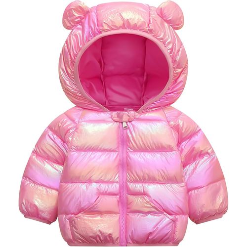 Jfkjg-Manteau Enfant À Capuche Impermeable Bébé Chaud Doudoune Veste Hiver Le¿Ger Epais Blouson Matelassé Rembourré Vêtement À Poches Filles Et Garcon 1-5 Ans