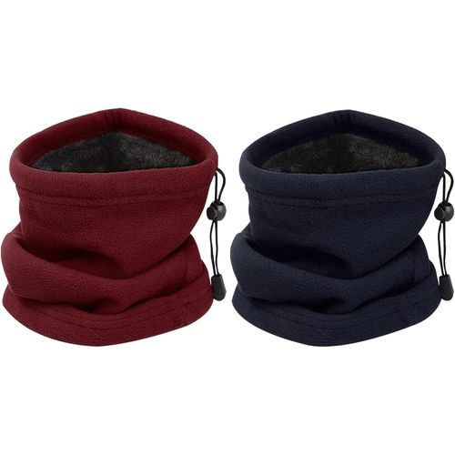 Qxer-Tour De Cou Cache Cou Polaire Echarpe Hiver Homme Snood Cache-Cou Homme Polaire Neck Warmer, Tour De Cou Gaiter Masque Cagoule Coupe-Vent Épais Doux Doublure