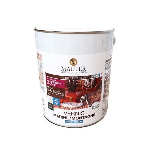 Vernis marine montagne sans odeur - 2,5 litre - incolore brillant Mauler