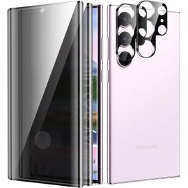 Kal-Verre Trempé Anti-Espion Pour Samsung Galaxy S23 Ultra, Film Protection D'écran, Anti-Espion Film Protection Ecran, Anti-Rayures Protection D'écran Anti-Espion, 2+2 Pièces