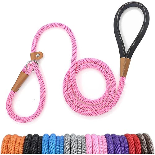 Teppc-Laisse Chien Corde 1.3cm X 180cm Laisse Pour Chien En Nylon Avec Poignée Rembourrée Réfléchissant Laisse Coulissante Aux Chiot, Petits, Moyens Et Gros Chiens