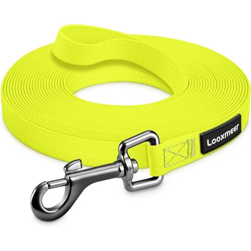 Longe Pour Chien, 3 M/5m/7m/10m/15m/20m/25m/30m, Laisse Chien Avec Poignée Et Sac De Rangement, Laisses Étanches Pour Chiens De Dressage De Toutes Tailles, Laisse Longue Robuste (Jaune)