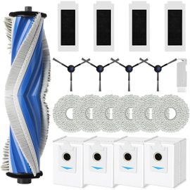 SUBZONAL-Accessoires de Rechange pour Ecovacs Deebot T30S Pro/ T30S, Pièces avec 1 Brosse Principale, 4 Filtres HEPA, 6 Serpillère, 4 Sac à Poussière, 4 Brosses Latérales