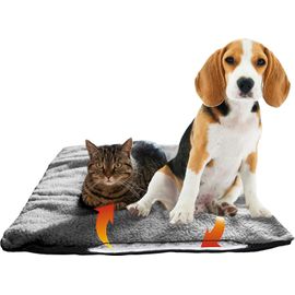 Kalanka-Couverture Chauffante Chien 90 X 64 Cm - Couverture Auto-Chauffante Chien - Lavable & Sans Crépitement - Couverture Chauffante Chien - Tapis Chauffant Chien