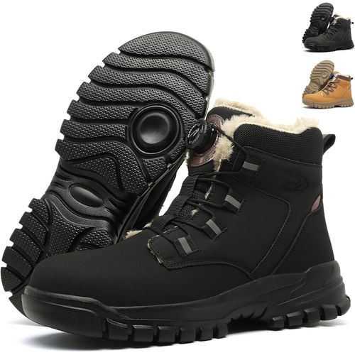 Kjakl-Chaussures De Sécurité Hommes Femme Hiver Imperméable Bottines De Sécurité Avec Embout En Acier Montante Chaussures De Travail Legere 37-45 Eu