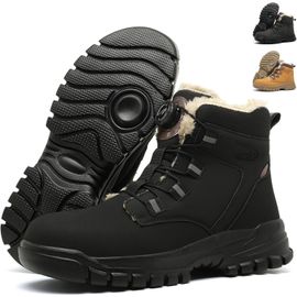 Kjakl-Chaussures De Sécurité Hommes Femme Hiver Imperméable Bottines De Sécurité Avec Embout En Acier Montante Chaussures De Travail Legere 37-45 Eu