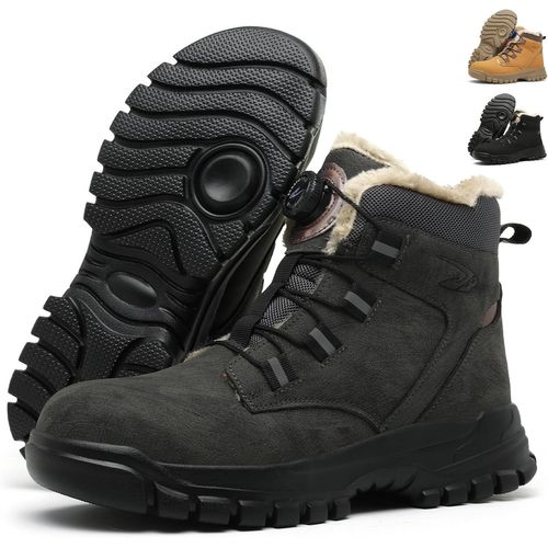 Kjakl Chaussures De Sécurité Hommes Femme Hiver Imperméable Bottines De Sécurité Avec Embout En Acier Montante Chaussures De Travail Legere 37 45 Eu
