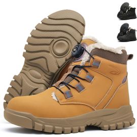 Kjakl-Chaussures De Sécurité Hommes Femme Hiver Imperméable Bottines De Sécurité Avec Embout En Acier Montante Chaussures De Travail Legere 37-45 Eu