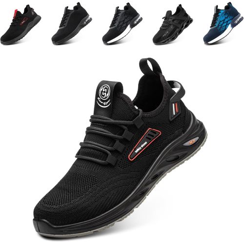 Kjakl-Chaussures De Sécurité Hommes Chaussures De Travail Femmes Embout En Acier Antidérapante Baskets De Secruite Respirantes Légère Eu 36-48