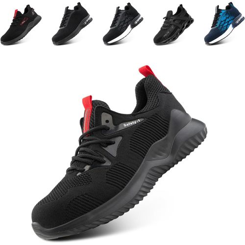 Kjakl-Chaussures De Sécurité Hommes Chaussures De Travail Femmes Embout En Acier Antidérapante Baskets De Secruite Respirantes Légère Eu 36-48