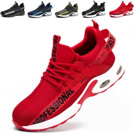 Kjakl-Chaussures De Sécurité Hommes Légère Baskets Securite Femme Confortable Chaussures De Travail Embout Acier Protection Respirante