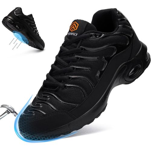 Kjakl-Chaussures De Sécurité Hommes Anti-Perforation Basket De Securite Légère Coussin D'air Comfort Chaussures De Travail Femme Embout Acier Baskets Chantiers Et Industrie - 47