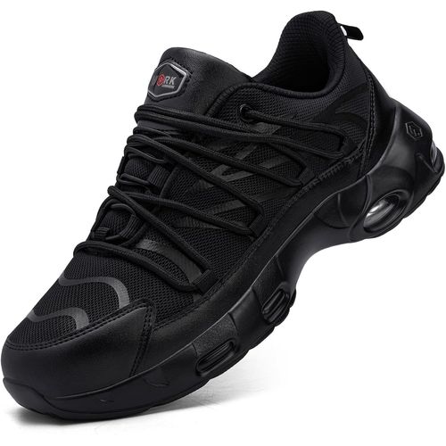 Kjakl-Chaussures De Sécurité Hommes Légère Basket De Securite Femmes Embout Protection Acier Chaussure Travail Chantiers Coussin D'air Antidérapant