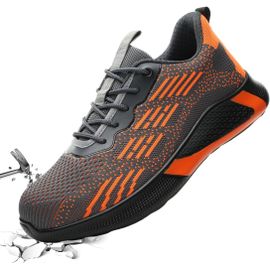 Kjakl-Chaussures De Sécurité Chaussures De Travail Hommes Femmes Respirantes Antidérapantes Embout En Acier Chaussures De Protection Pour Unisexe 36-46