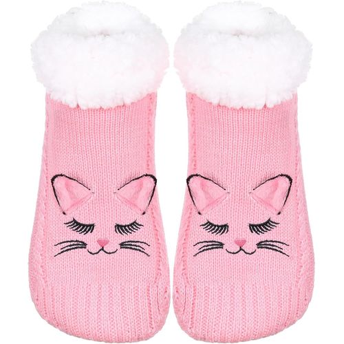 Kjakl-Chat Chausson Chaussette Femmes Antidérapant Hiver Chaud Tricot Pantoufles Doux Drôle Maison Mignon Noël Chaussettes Idées Cadeaux