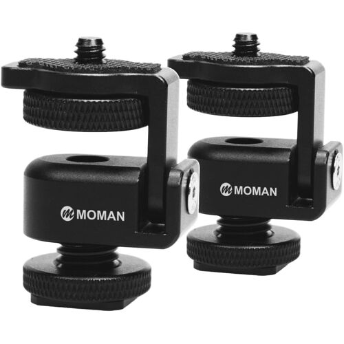 Hot Shoe Adapter, Support de Moniteur Appareil Photo tête Sphérique 1/4"" Compatible avec Filed Monitor,Trépied Photographie de Projecteur (2 Pièces),Cold-Shoe-Mount-Adapter-Camera