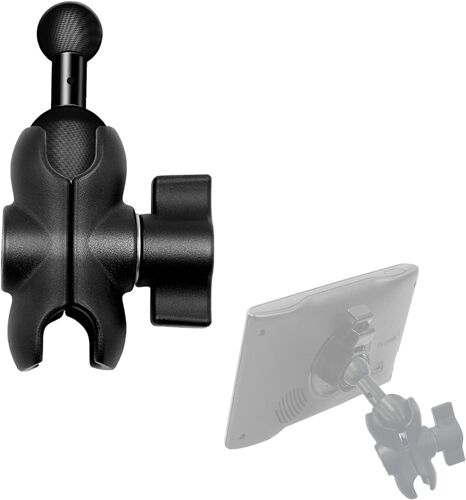 Adaptateur boule de 25 mm à 17 mm pour supports RAM de taille B, support GPS Garmin 17 mm pivotant à boule (bras double prise : long 6,1 cm)