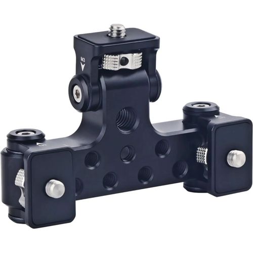 Triple Support De Téléphone Pour Diffusion En Direct ¿ Support Rotatif À 180° En Aluminium Avec Filetage De 6,35 Mm Et 9,5 Mm, Peut Contenir 3 Téléphones Pour Vidéos Et Photos Multi-Angles