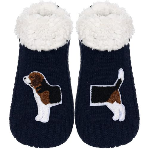 Kjakl-Chausson Chaussette De Dessin Animé Dog Hiver Mignon Chaud Animaux Tricot Pantoufles Femmes Antidérapant Maison Noël Chaussette Cadeaux