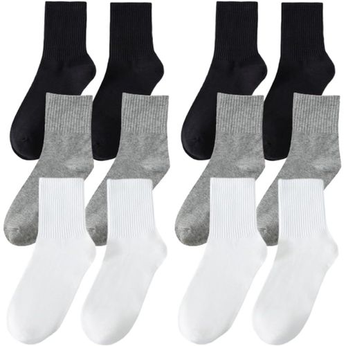 Kjakl-6 Paires Socquettes Femme Homme Chaussettes Basse En Coton Chaussette Invisibles Courtes, Chaussettes Femme Homme Antiglisse Chaussette Invisible Soquettes Sport En Coton (Noir, Blanc, Gris)
