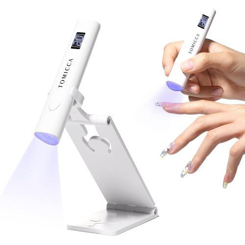 Lampe Uv Ongles Gel, Mini Lampe Uv Portable, Séchoirs À Ongles Pour Capsule Ongle Colle Usb Rechargeable Durcissement Rapide Pour Femme Nail Art Blanc 