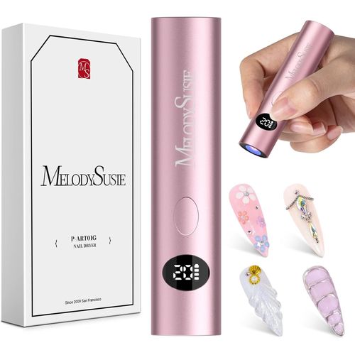 Lampe Uv Ongles Gel, Mini Rechargeable Lampe Uv Sèche Ongles À Coquille Métallique Avec 2 Minuteries, Lampe À Ongles Professionnel Avec Affichage Led À Capteur Automatique 