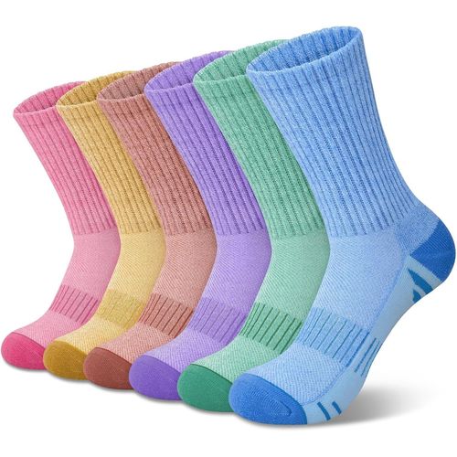 Kjakl-Chaussettes Sport Femme 39-42, 6 Paires Multicolore Chausson Chaussette Antidérapantes Rigolotes Hautes Running Homme Fantaisie En Coton Respirantes Adaptées Au Sports Randonnée Gym Unisexe