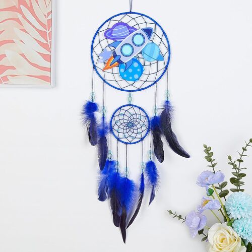 Attrape-rêves pour enfants,attrape-rêves mignon avec dinosaure purement grand fait à la main,accessoires de chambre à coucher,décorations de fête pour filles et garçons à suspendre au mur.[N25]