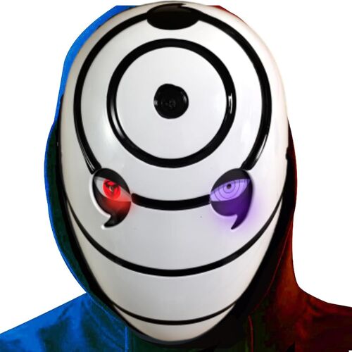 Led Uchihaas Masque Halloween Obitoos,Masque Horreur Universel Halloween Pour Adultes Hommes Femmes,3 Effets De Lumière,Carnaval,Mascarade,Cosplay,A3