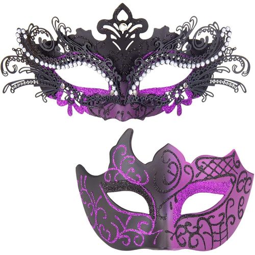 Masques De Bal Masqué Pour Couples-Masque Vénitien En Filigrane En Métal Brillant Et Strass Pour Homme Pour Mardi Gras.[J320]