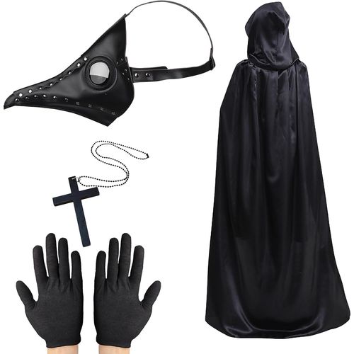 Cauc-Masque De Docteur De La Peste - Masque Rétro Rivet Oiseau - Masque Steampunk, Peste Médiévale Docteur Médecin Masque Long Nez Bec D'oiseau, Halloween Masque Pour Carnaval, Cosplay