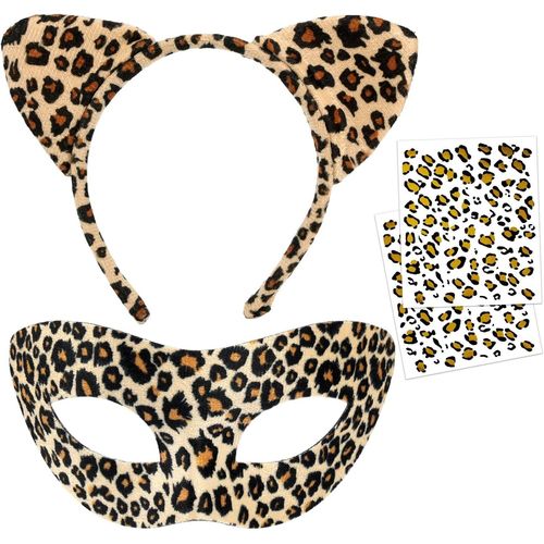 Accessoires Costume Léopard Pour Halloween Carnaval Femmes,Accessoires De Coiffe De Chat Pour Cosplay Party.