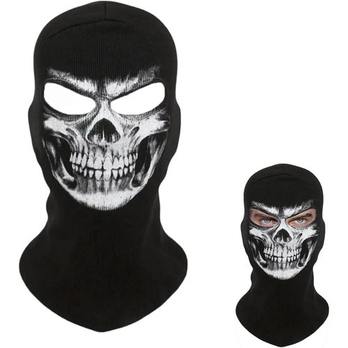 Ghost Mask- Balaclava Pour Hommes Cagoule Ghost Masque Cosplay Costume Fête D'halloween Ski Snowboard Vélo Moto Sports De Plein Air Activités