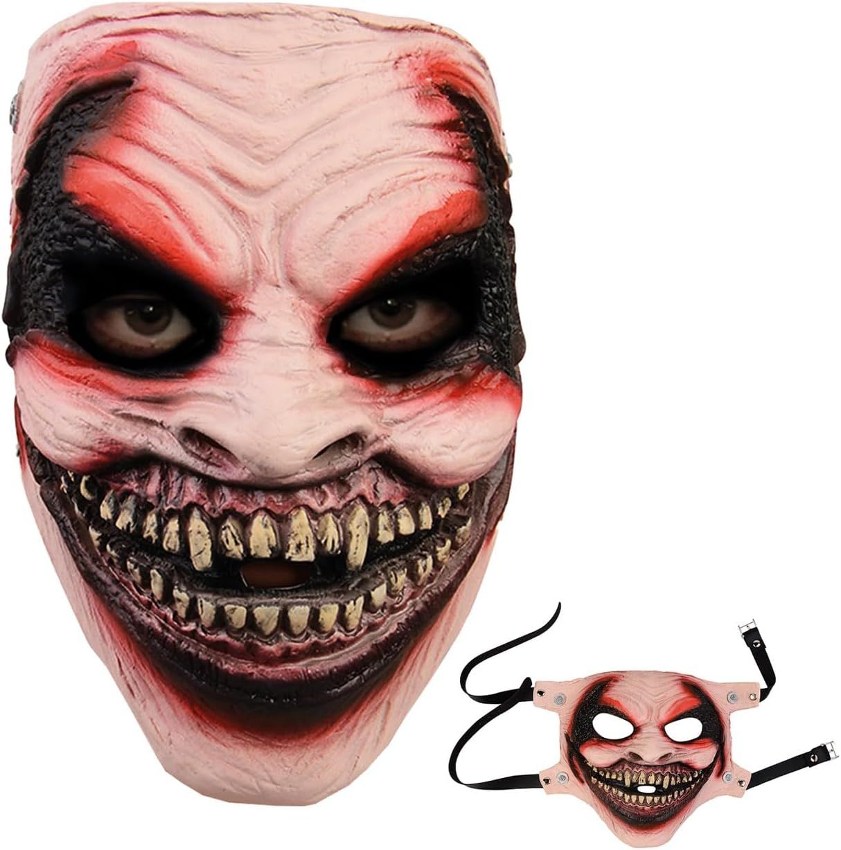 Masque D'horreur Squelette En Latex - Pour Halloween, Cosplay, Fêtes Déguisées, Confortable Et Réaliste