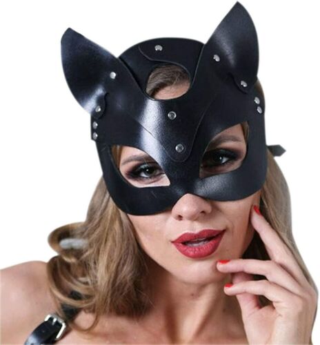 Cosplay Masque Pour Halloween Party Ball Dance Femmes Fille Dame Sexy Demi Visage Chat Chaton Masque En Cuir Halloween Carnaval Mascarade Maquillage Fête Faveurs