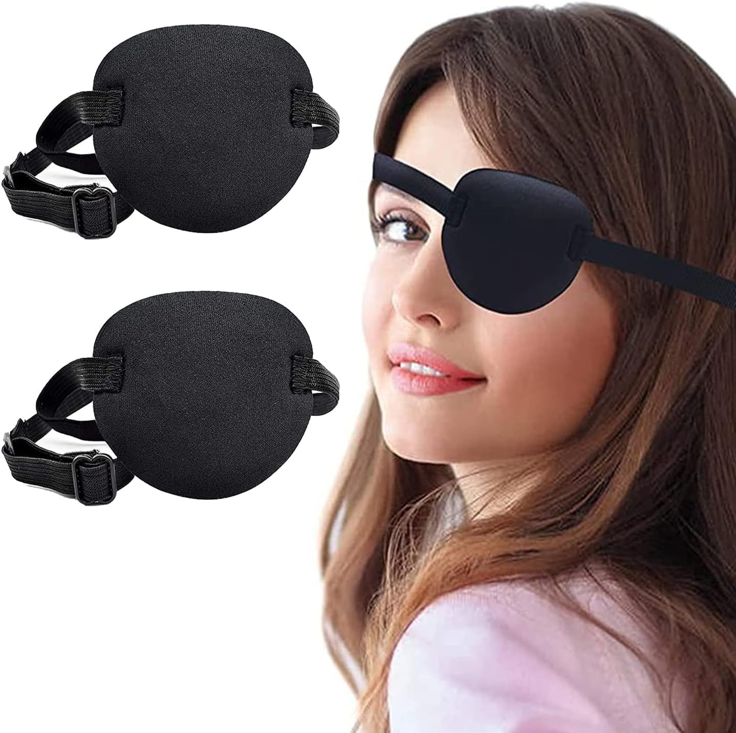 5 Pièces 3D Cache Oeil Kit, Patchs Oculaires, Cache Oeil Pirate Médical