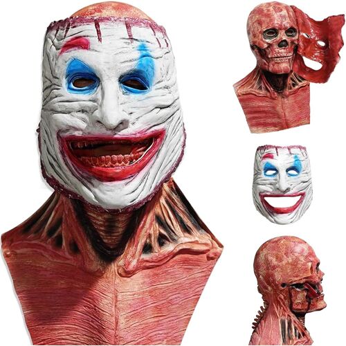 Masque Clown Tueur Halloween,Masque Décoratif Effrayant De Clown D'halloween Adulte Pour Halloween,Carnaval Et Fête D'horreur